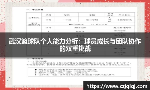 武汉篮球队个人能力分析：球员成长与团队协作的双重挑战